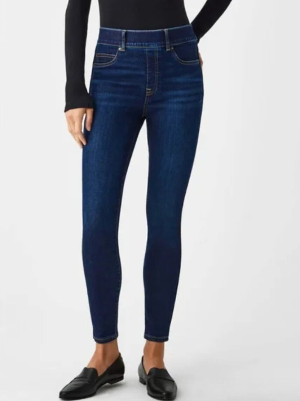 Spanx High Rise Ankle Dark Wash Skinny Jeans M